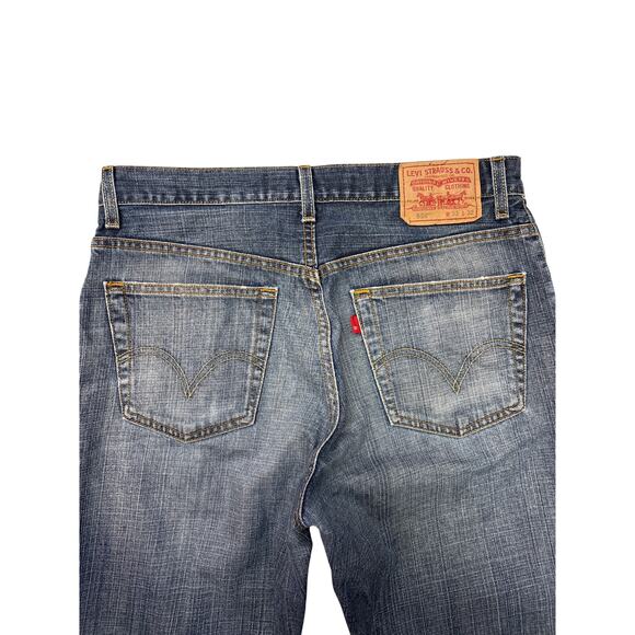 Levis 559 Jeans Mens 33x32 Blue Relaxed Fit Straight Leg Distressed Y2K Ripped - Picture 3 of 11